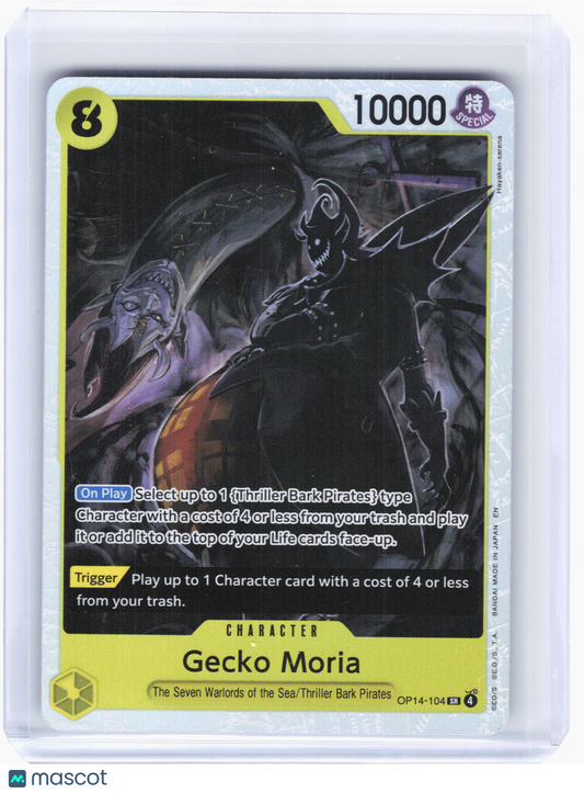 2026 One Piece TCG—Gecko Moria #OP14-104 The Azure Sea's Seven—Super Rare Foil