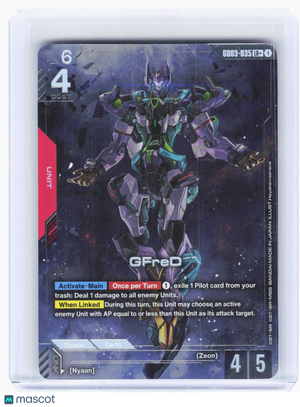 2023 Gundam Card Game—GFreD #GD03-035 Steel Requiem—Legendary Rare + Foil