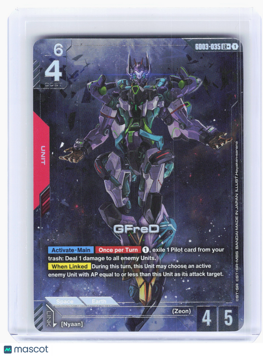 2023 Gundam Card Game—GFreD #GD03-035 Steel Requiem—Legendary Rare + Foil
