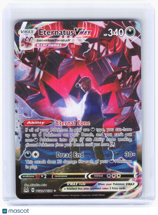 2022 Pokemon—Eternatus VMAX #TG22 Lost Origin Trainer Gallery—Ultra Rare Holo