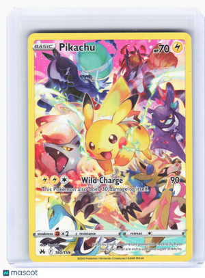 2023 Pokemon—Pikachu #160 Crown Zenith—Secret Rare Holo