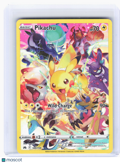 2023 Pokemon—Pikachu #160 Crown Zenith—Secret Rare Holo