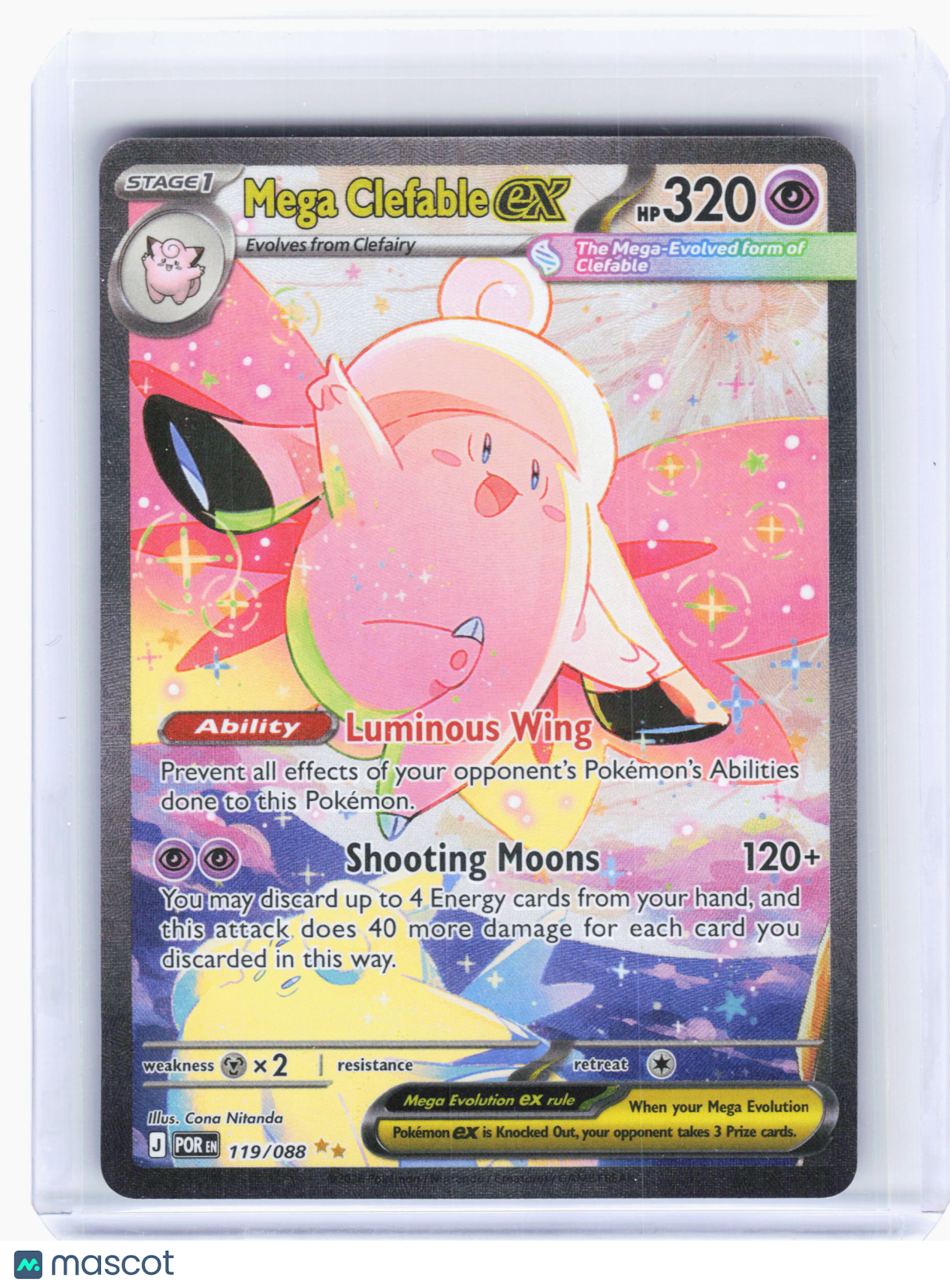 2026 Pokemon—Mega Clefable ex #119 Perfect Order—Special Illustration Rare Holo