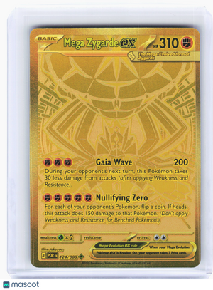 2026 Pokemon—Mega Zygarde ex #124 Perfect Order—Mega Hyper Rare Gold