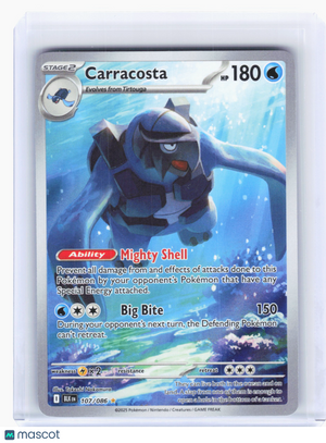 2025 Pokemon—Carracosta #107 Black Bolt—Illustration Rare Holo