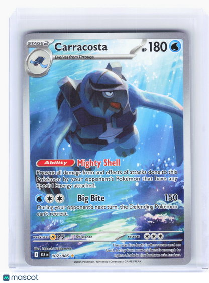 2025 Pokemon—Carracosta #107 Black Bolt—Illustration Rare Holo
