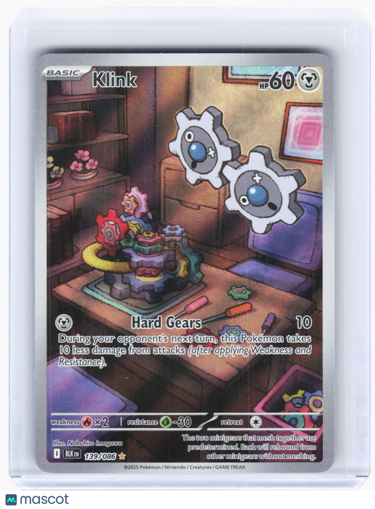2025 Pokemon—Klink #139 Black Bolt—Illustration Rare Holo