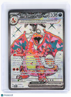 2023 Pokemon—Charizard ex #215 Obsidian Flames—Ultra Rare Holo [Lightly Played]