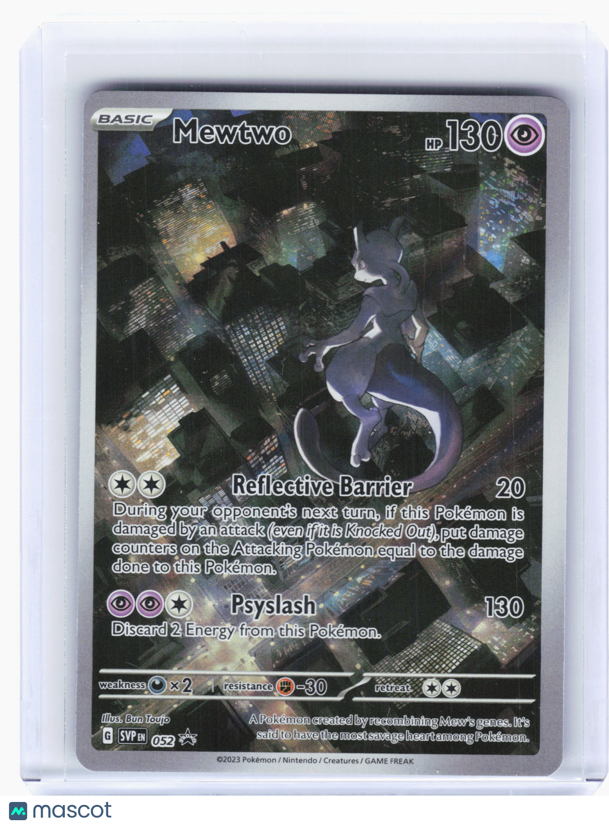2023 Pokemon—Mewtwo #052 Scarlet & Violet—Black Star Promo Holo [Lightly Played]