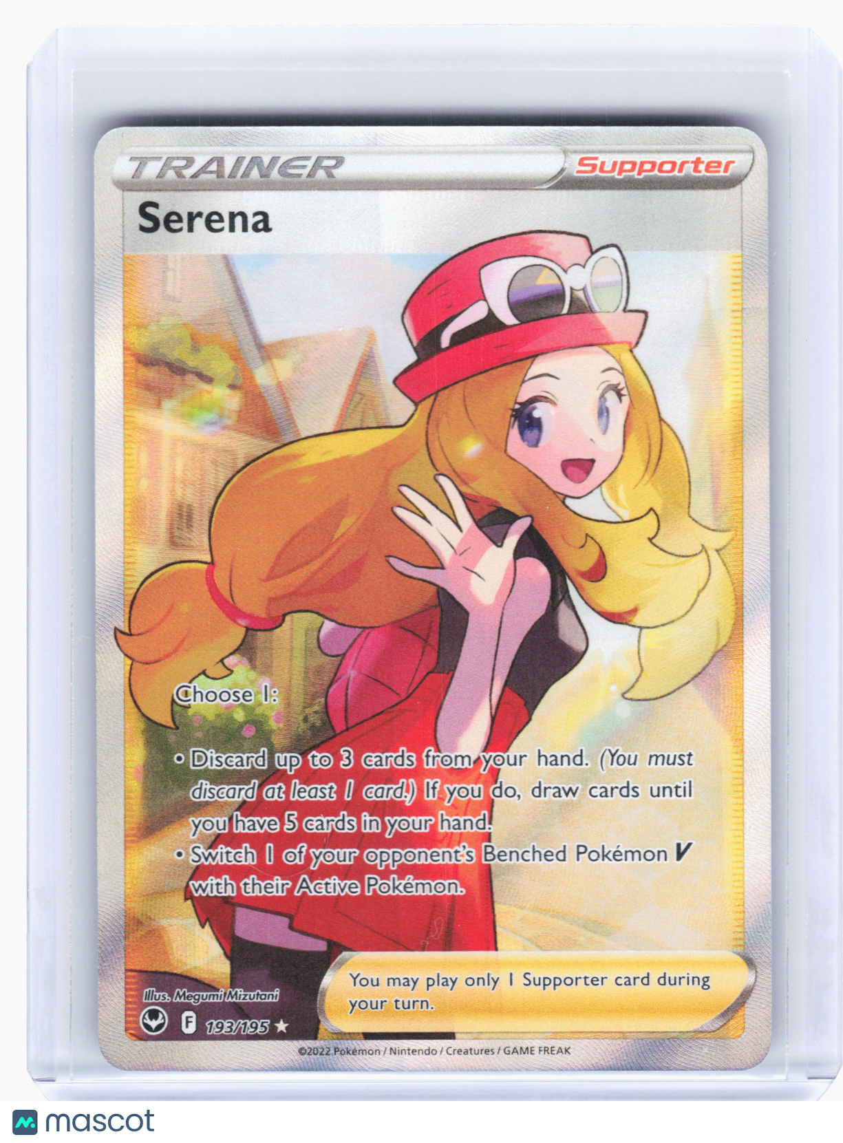 2022 Pokemon—Serena #193 Silver Tempest—Ultra Rare Holo