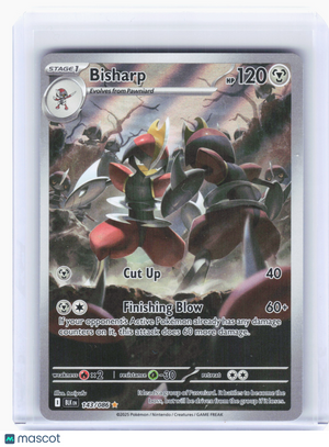 2025 Pokemon—Bisharp #143 Black Bolt—Illustration Rare Holo