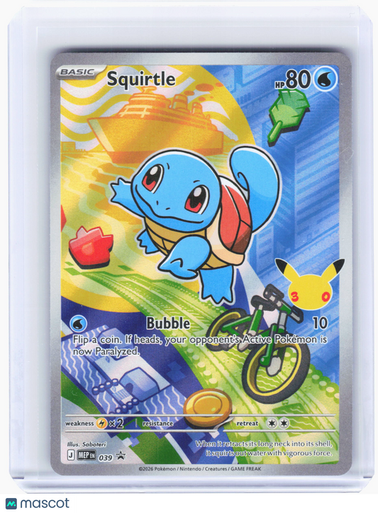 2026 Pokemon—Squirtle #039 Mega Evolution Promo—Black Star Promo Holo