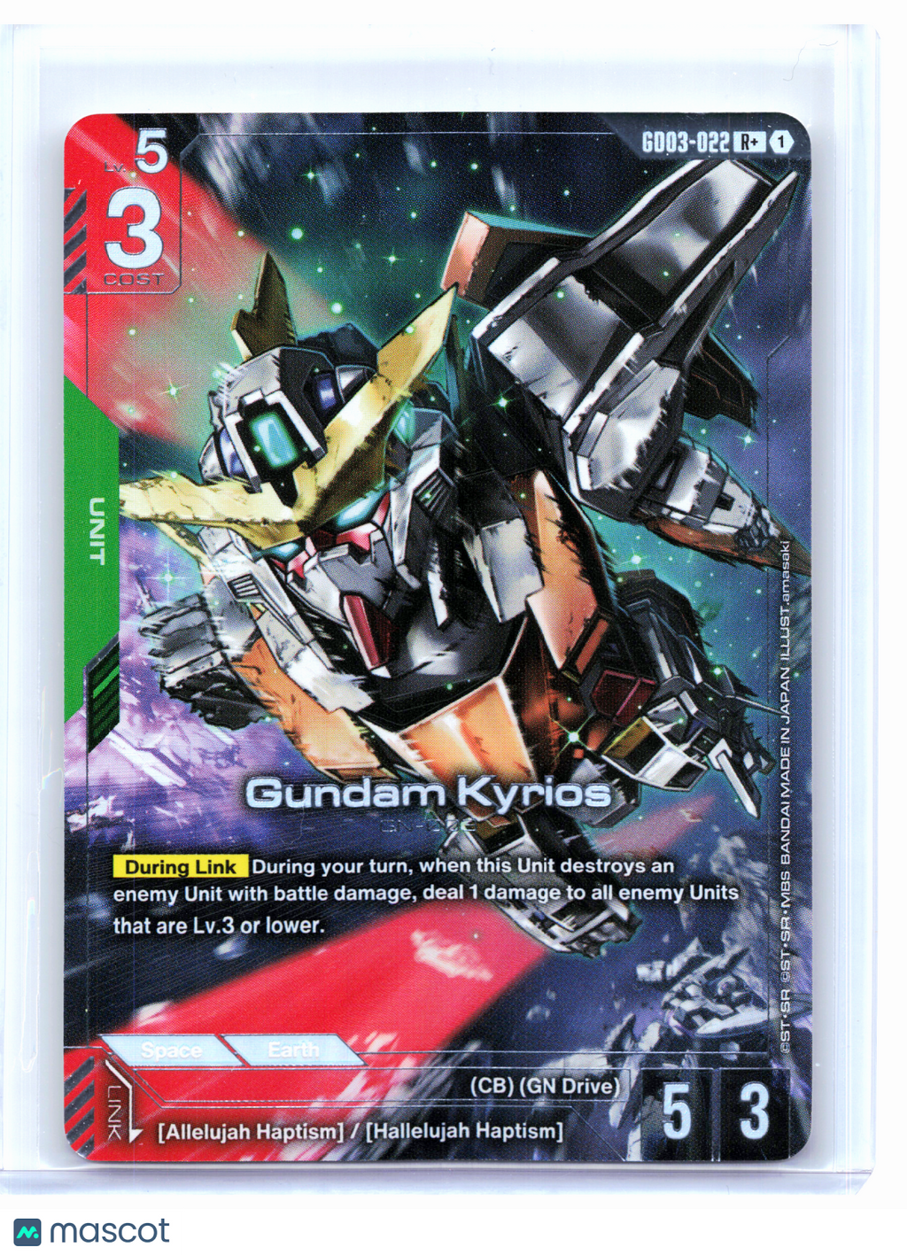 2026 Gundam Card Game—Gundam Kyrios #GD03-022 Steel Requiem—Rare+ Foil