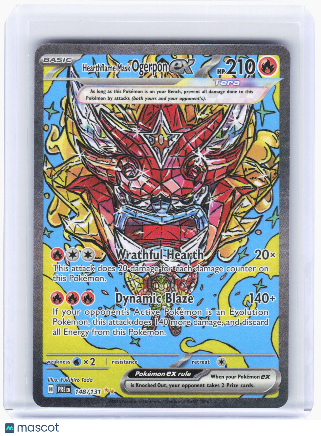 2024 Pokemon—Hearthflame Mask Ogerpon ex #148/131 Prismatic Evolutions—SIR Holo