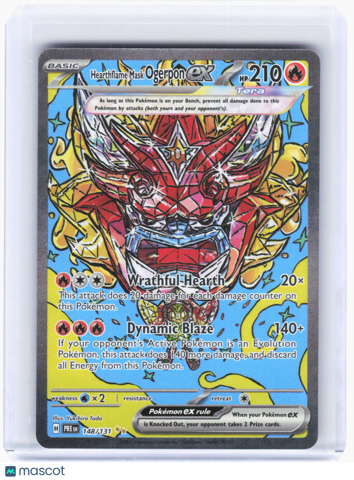 2024 Pokemon—Hearthflame Mask Ogerpon ex #148/131 Prismatic Evolutions—SIR Holo