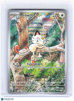 2025 Pokemon—Meowth #106/94 Phantasmal Flames—Illustration Rare Foil