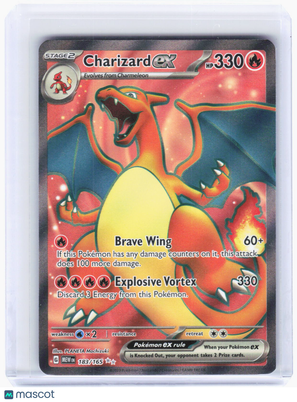 2023 Pokemon—Charizard ex #183/165 Scarlet & Violet 151—Ultra Rare Foil (LP)
