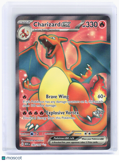 2023 Pokemon—Charizard ex #183/165 Scarlet & Violet 151—Ultra Rare Foil (LP)