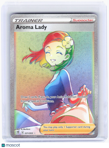 2021 Pokemon—Aroma Lady #221 Evolving Skies—Secret Rare Rainbow [Lightly Played]