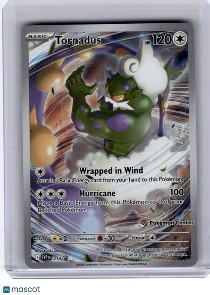 2025 Pokemon—Tornadus #210 Scarlet & Violet—Black Star Promo Holo (Poke. Center)