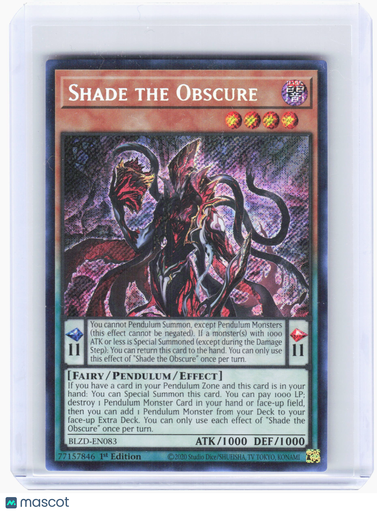 2020 Yu-Gi-Oh! TCG—Shade the Obscure #BLZD-EN083 Blazing Dominion—SR Foil 1st ED