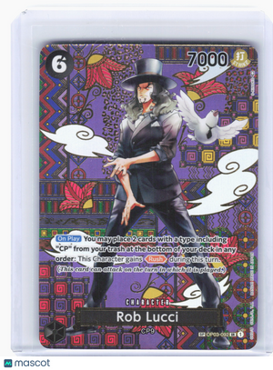 2023 One Piece—Rob Lucci (SP) #OP03-092 Awakening of the New Era—Super Rare Foil