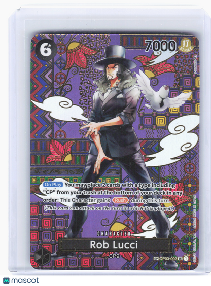 2023 One Piece—Rob Lucci (SP) #OP03-092 Awakening of the New Era—Super Rare Foil