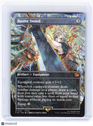 2025 Magic: The Gathering—Buster Sword #0351 FIN—M Rare Nonfoil (Borderless)