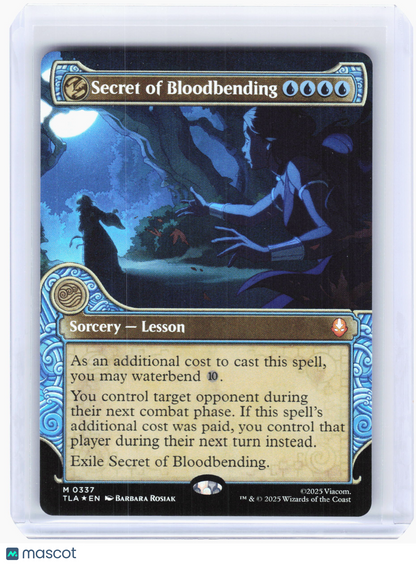 2025 MTG—Secret of Bloodbending #0337 TLA—M Rare Foil (Extended Art) Showcase