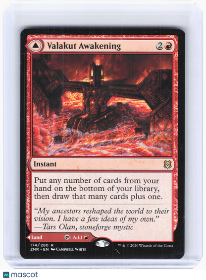 2020 Magic: The Gathering—Valakut Awakening #174 ZNR—Rare Nonfoil (Double-Sided)