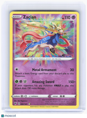 2020 Pokemon—Zacian #82 Vivid Voltage—Amazing Rare Holo [Lightly Played]