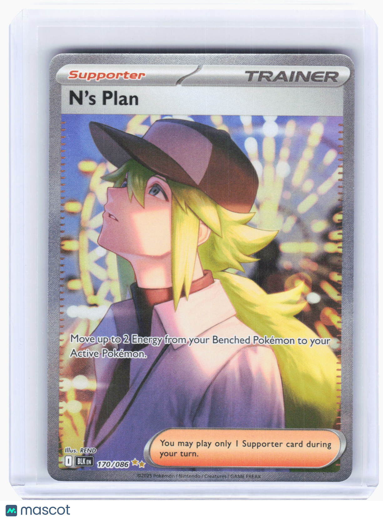 2025 Pokemon—N's Plan #170 Black Bolt—Special Illustration Rare Holo
