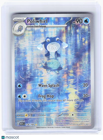 2023 Pokemon—Poliwhirl #176 Scarlet & Violet 151—Illustration Rare Holo