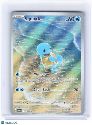 2023 Pokemon—Squirtle #170 Scarlet & Violet 151—Illustration Rare Holo
