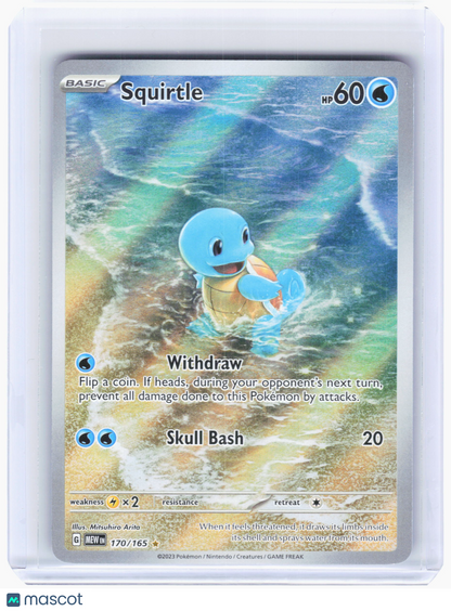 2023 Pokemon—Squirtle #170 Scarlet & Violet 151—Illustration Rare Holo
