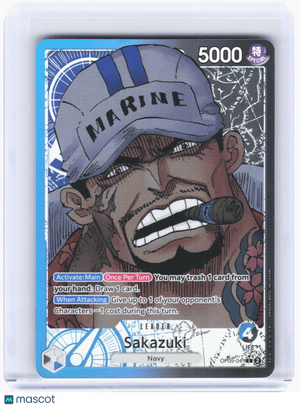 2023 One Piece Card Game—Sakazuki (Alt Art) #OP05-041 (OP05)—Leader Foil (LP)