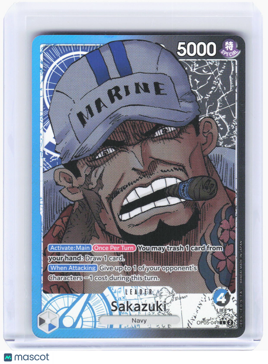 2023 One Piece Card Game—Sakazuki (Alt Art) #OP05-041 (OP05)—Leader Foil (LP)