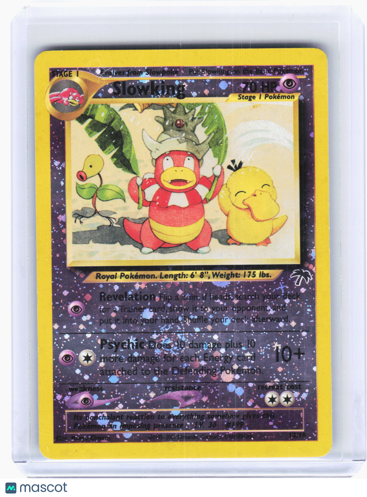 2002 Pokemon—Slowking #14 Southern Islands—Promo Reverse Holo {Damaged]