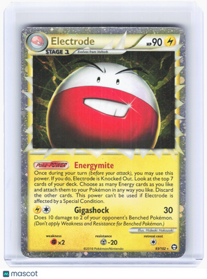 2010 Pokemon—Electrode #93 Triumphant—Ultra Rare Holo [Damaged]