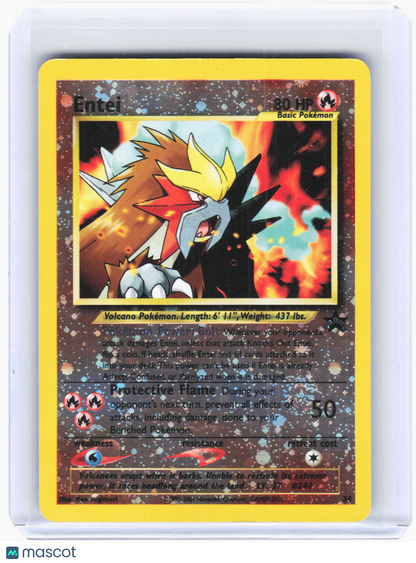 2001 Pokemon—Entei #34 WoTC Promo—Promo Reverse Holo [Damaged]