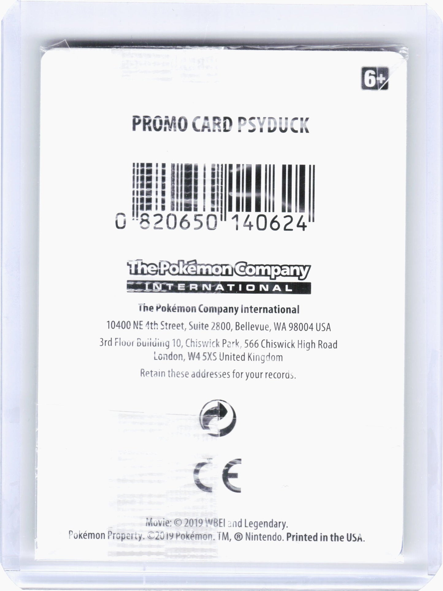 2019 Pokemon—Psyduck #SM199 SM Promos—Promo Nonholo [Sealed]