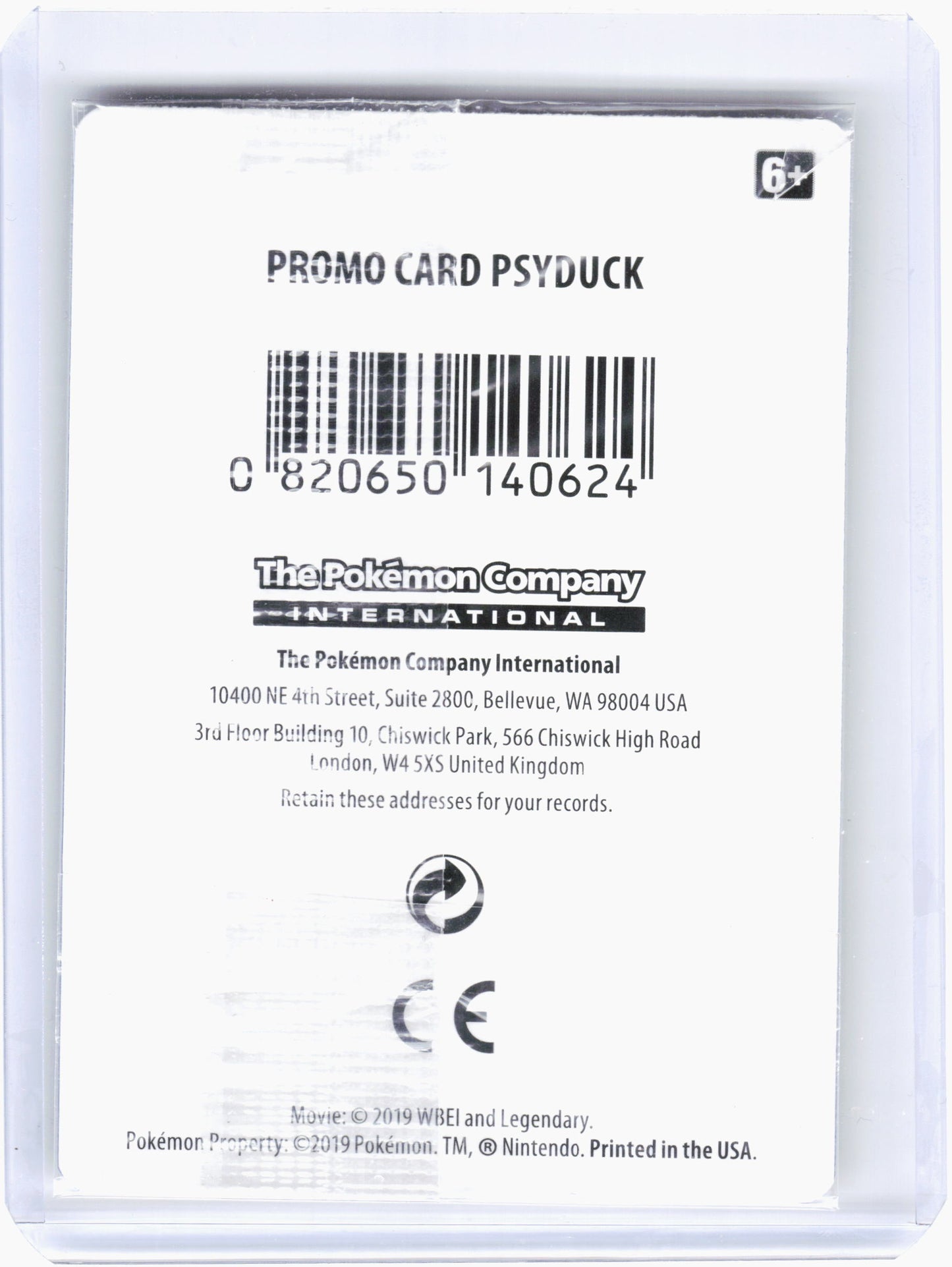 2019 Pokemon—Psyduck #SM199 SM Promos—Promo Nonholo [Sealed]