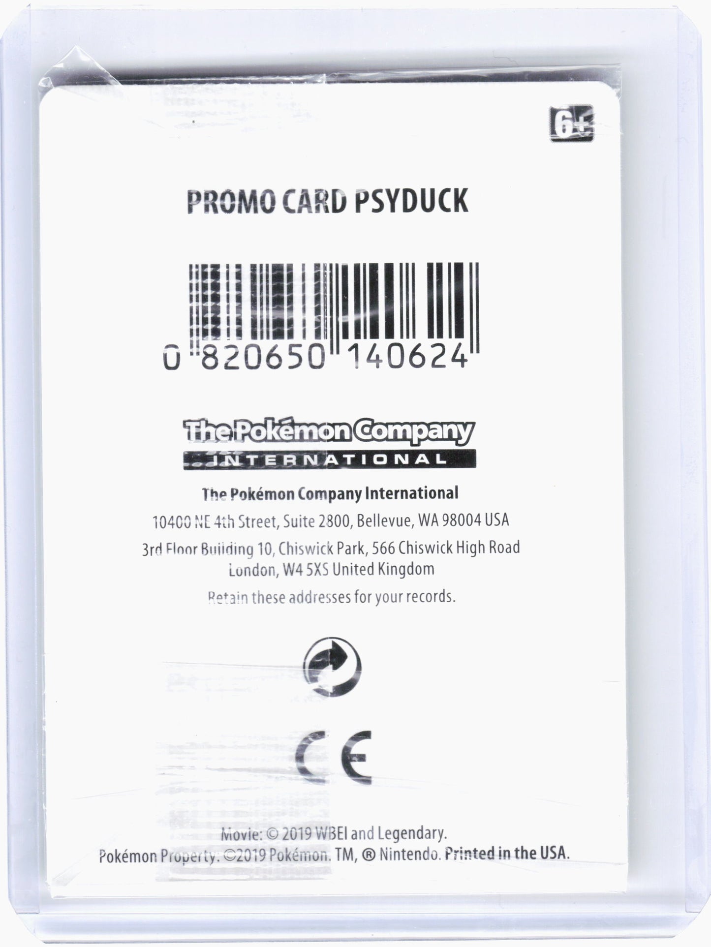 2019 Pokemon—Psyduck #SM199 SM Promos—Promo Nonholo [Sealed]