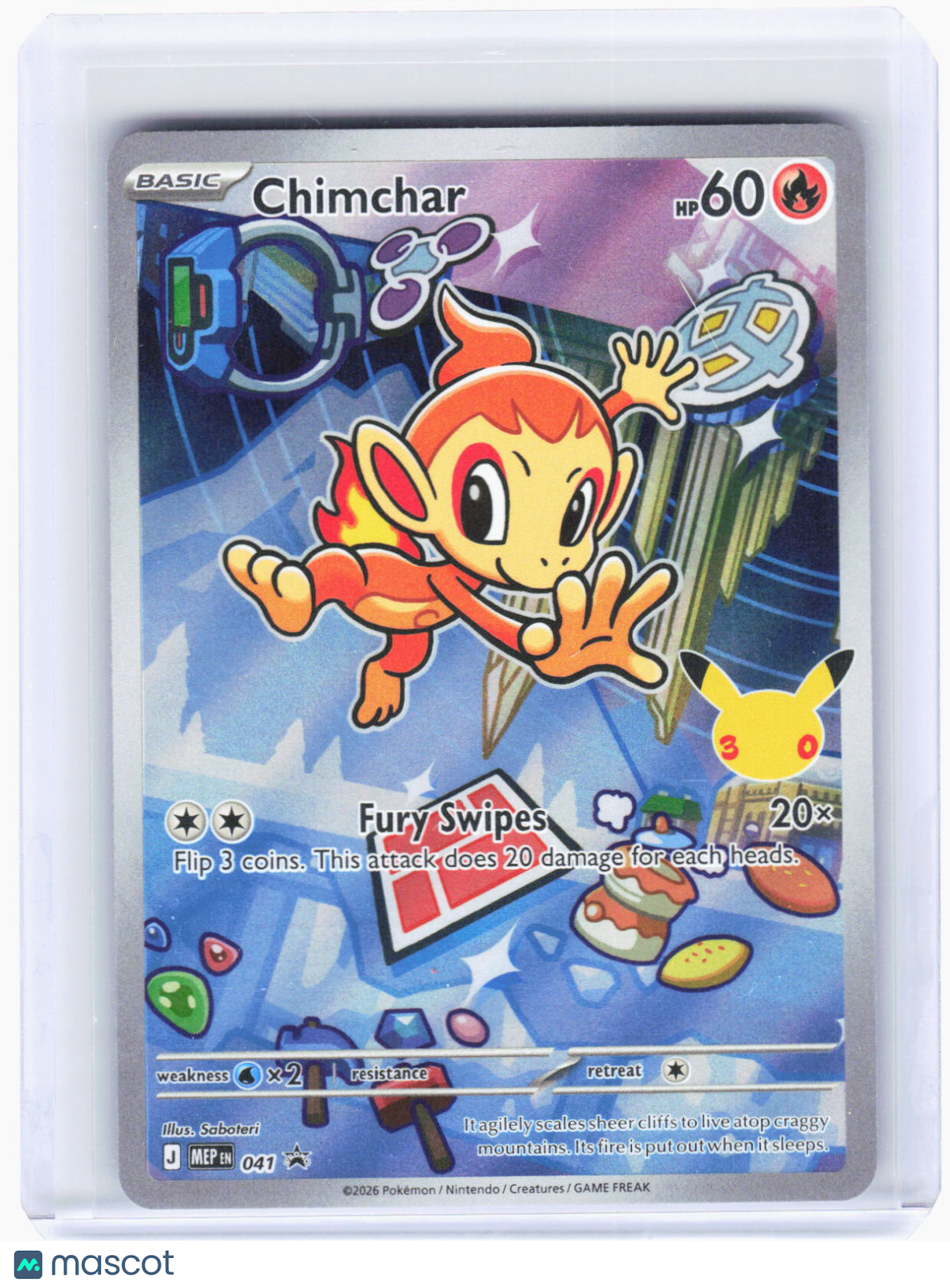 2026 Pokemon—Chimchar #041 Mega Evolution Promo Cards—Black Star Promo Foil
