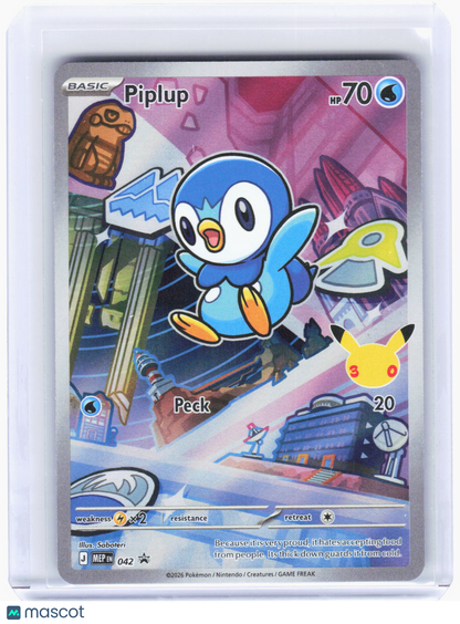 2026 Pokemon—Piplup #042 Mega Evolution Promo Cards—Black Star Promo Foil
