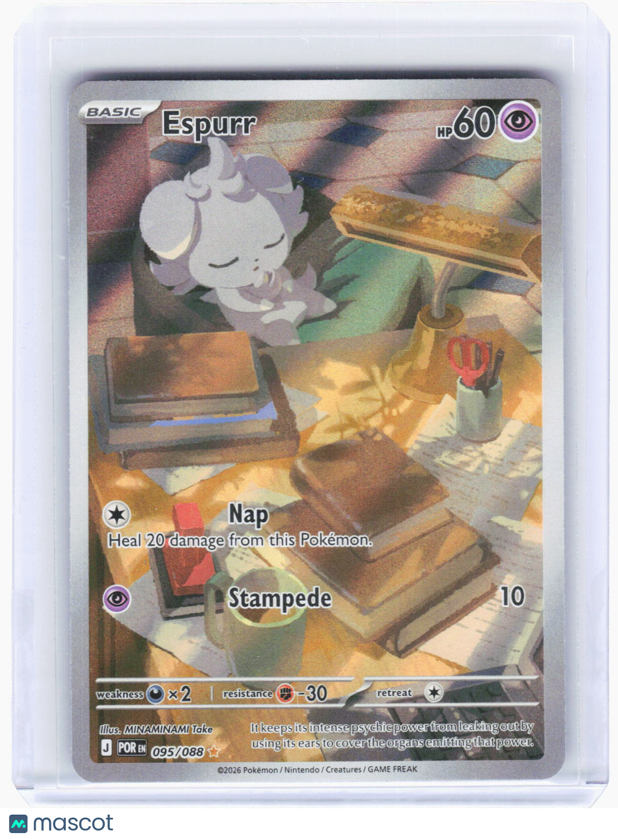 2026 Pokemon—Espurr #95/88 Perfect Order—Illustration Rare Foil