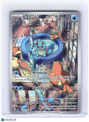 2024 Pokemon—Squirtle #148/142 Stellar Crown—Illustration Rare Foil