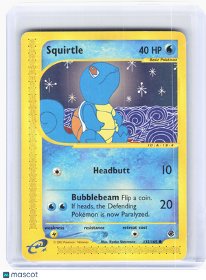 2002 Pokemon—Squirtle #132 Expedition—Common Nonholo [Damaged]