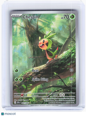 2026 Pokemon—Chespin #87 Chaos Rising—Illustration Rare Holo