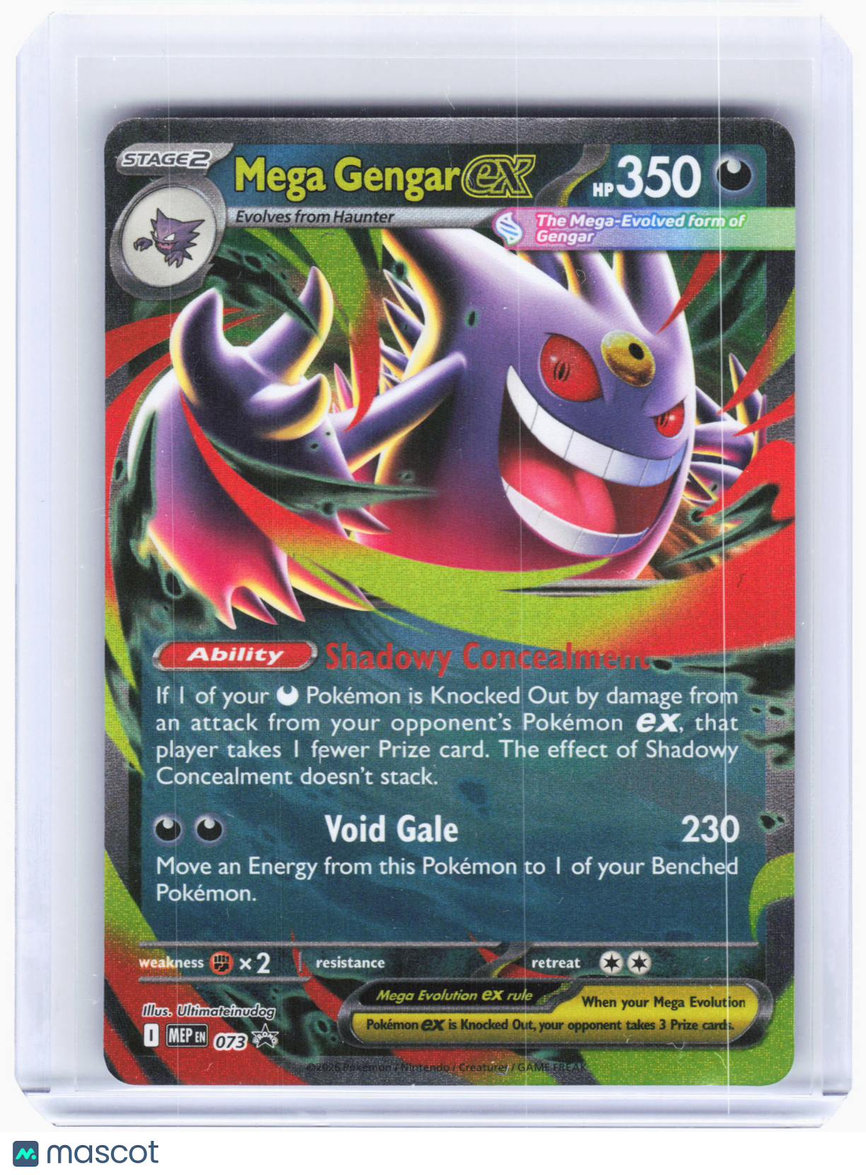 2026 Pokemon—Mega Gengar ex #073 Mega Evolution Promo—Black Star Promo Holo